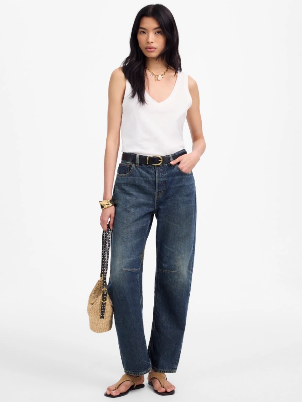Madewell Darted Barrel Leg Jean